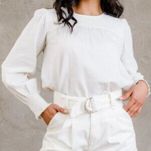 ABLE - Lisa Smocked Peasant Top